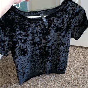 Black velvet shirt
